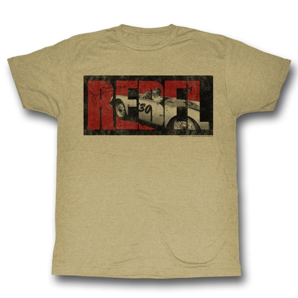 James Dean Rebel Khaki Heather Adult T Shirt